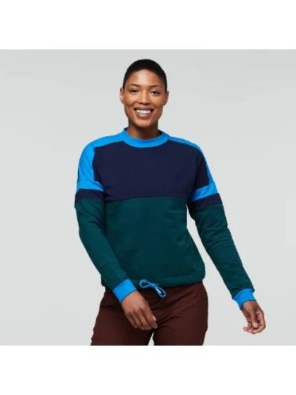 Cotopaxi Bandera Organic Sweatshirt in Maritime and Deep Ocean